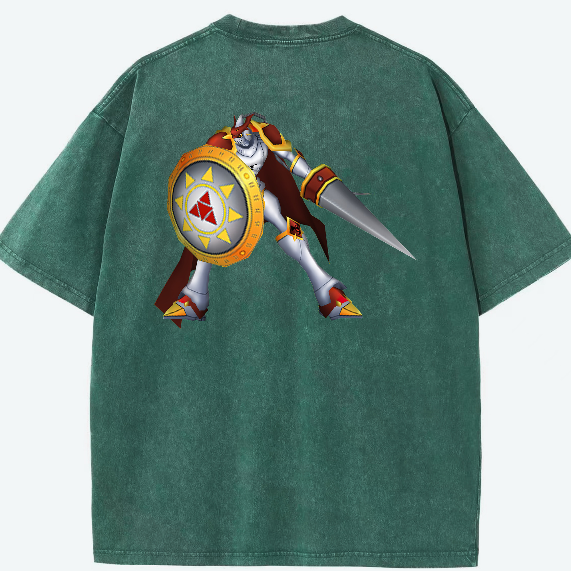 （画像用） Digimon デジタルモンスター/デジモン 綿100% ヴィンテージ風 半袖Tシャツ（背面プリント）